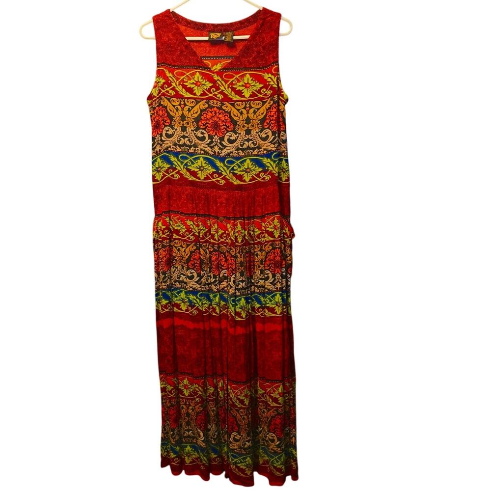 Vintage Bila Crepe Maxi Dress - Elegant & Timeless